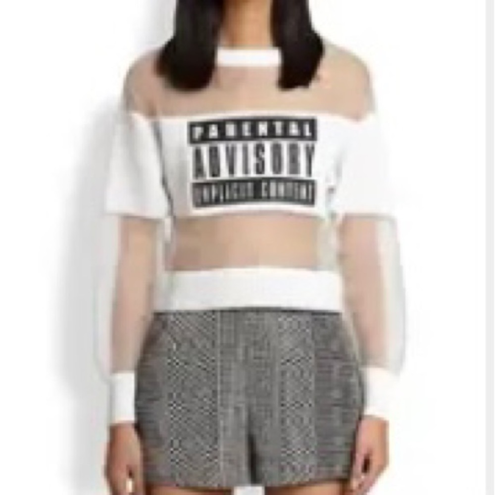 Sheer Insert Graphic sweatshirt